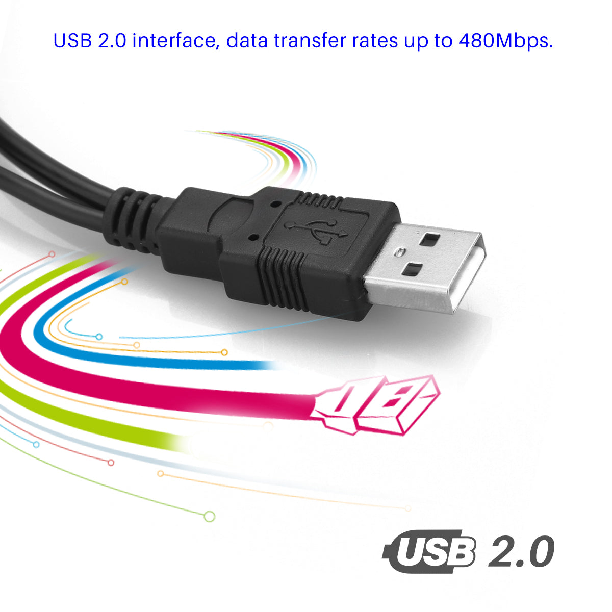 USB 3.0 SATA 15 + 7 Pin to USB 2.0 Adapter Cable