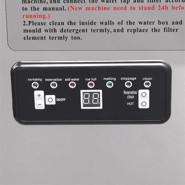 120V / 60HZ Stainless Steel Transparent Cover Commercial Ice Machine