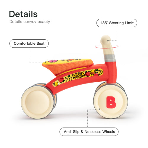 Four Wheeled Balance Bike Toy for Toddlers