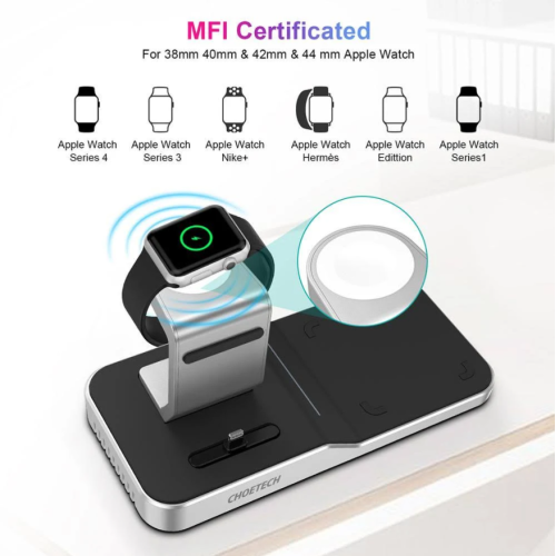 Apple Watch Charger Stand MFi Certified 4 in 1 Wireless Charging