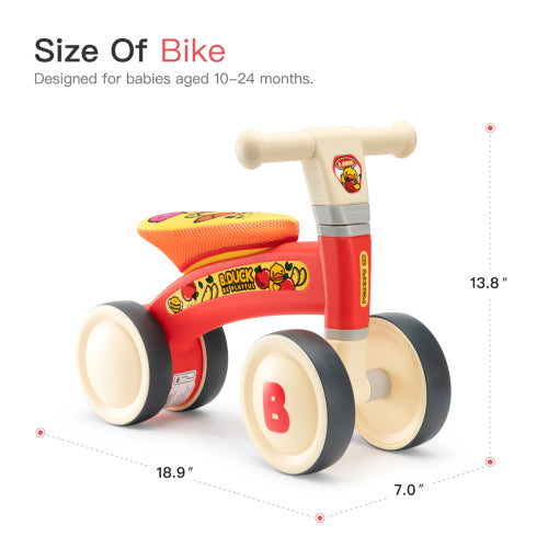 Four Wheeled Balance Bike Toy for Toddlers