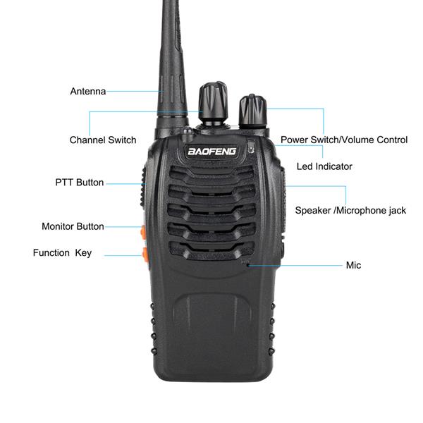 BaoFeng BF-888S 5W 400-470MHz Handheld Walkie Talkie Interphone