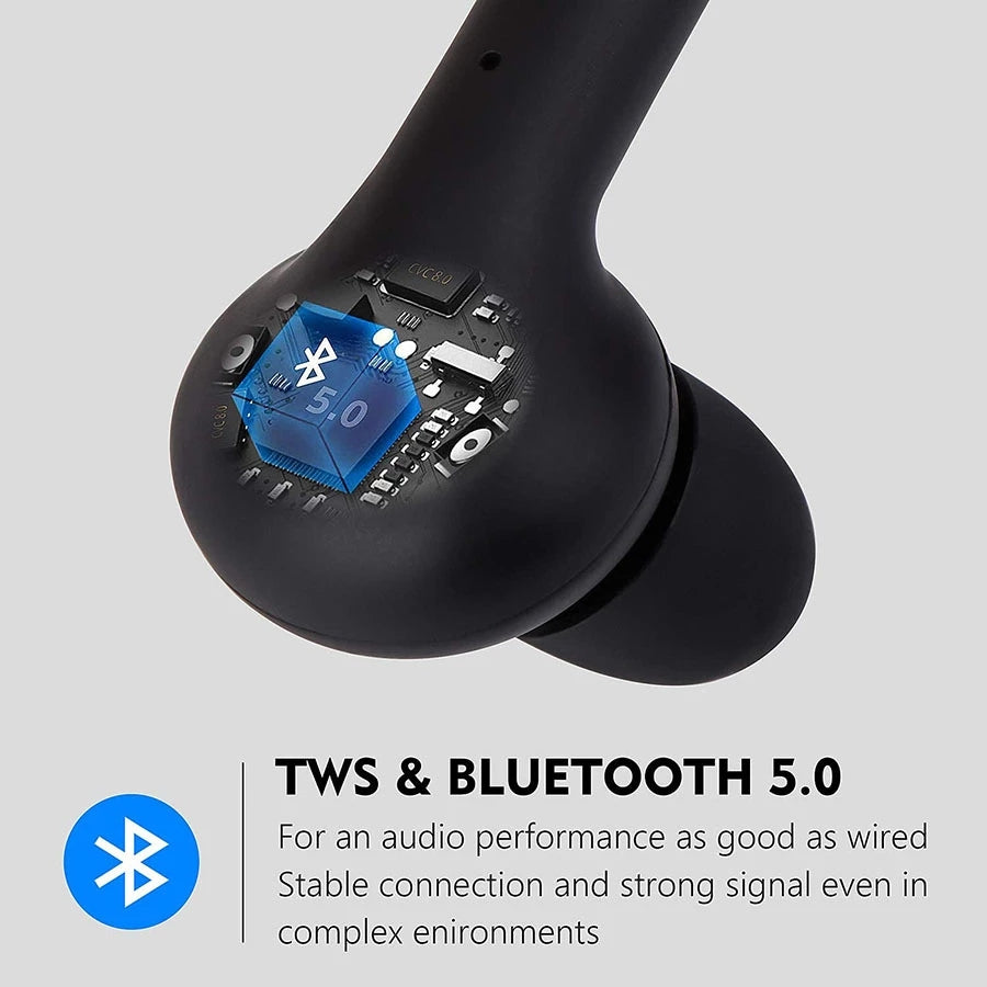 TWS Wireless Earphones Touch Control Bluetooth Headphones Waterproof