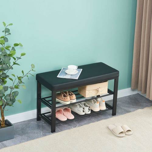 Bedroom Storage Bench With Shoes Shelf