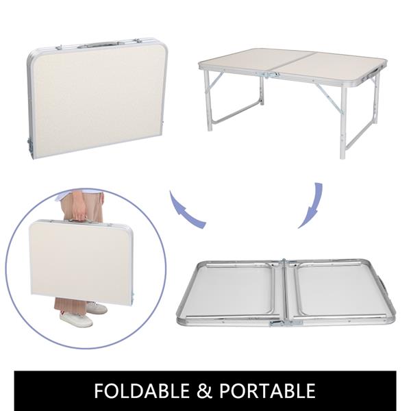 90 x 60 x 70cm Home Use Aluminum Alloy Folding Table