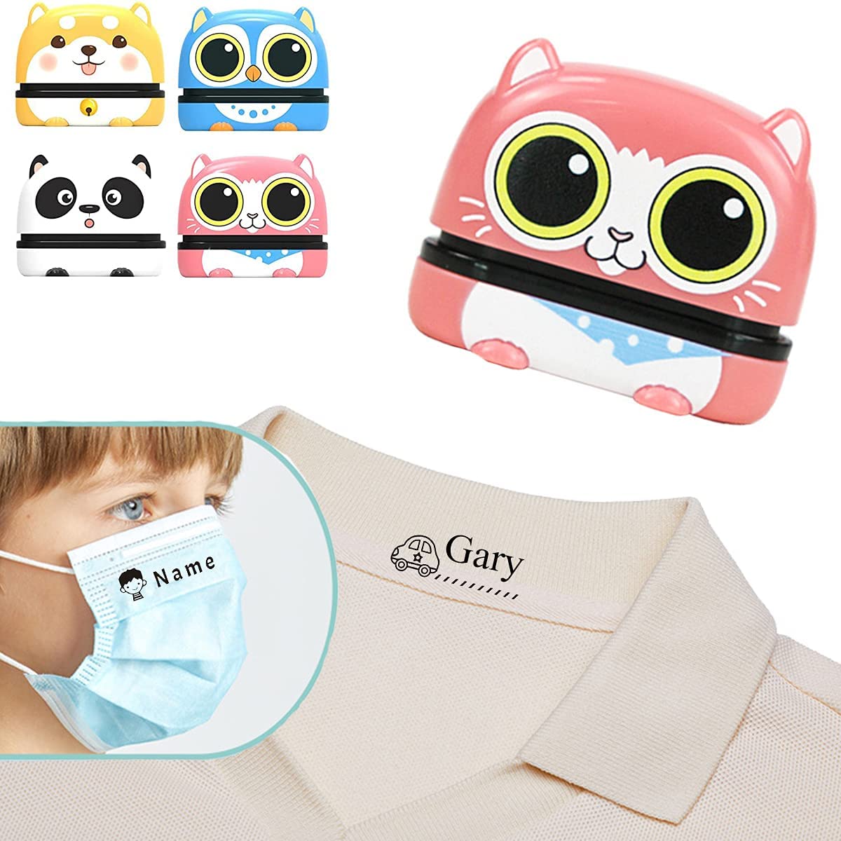 Cute Cartoon Children's Seal Baby Student Clothes Custom Name Stamp