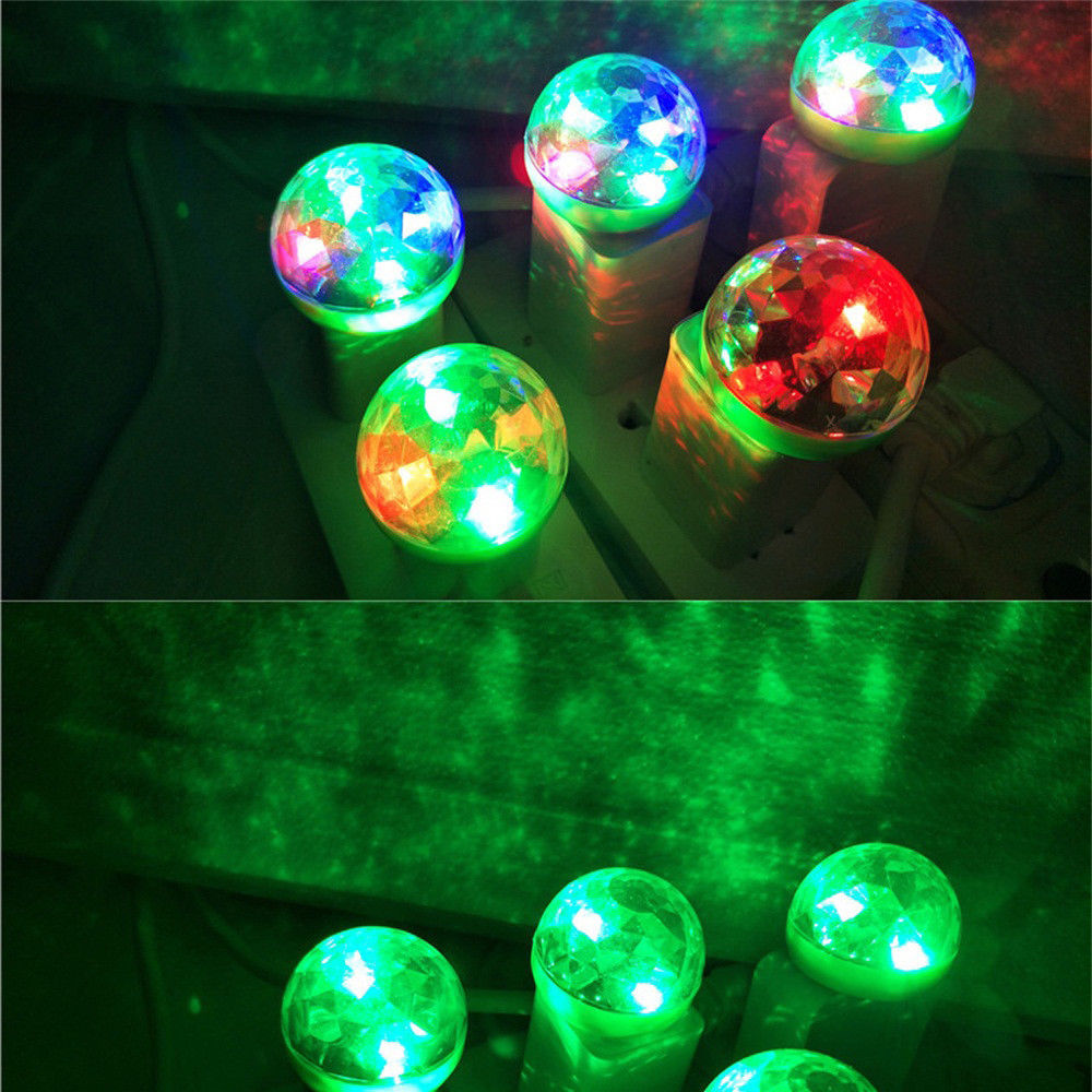 Mini 4-LED Disco Ball USB Powered Stage RGB Light
