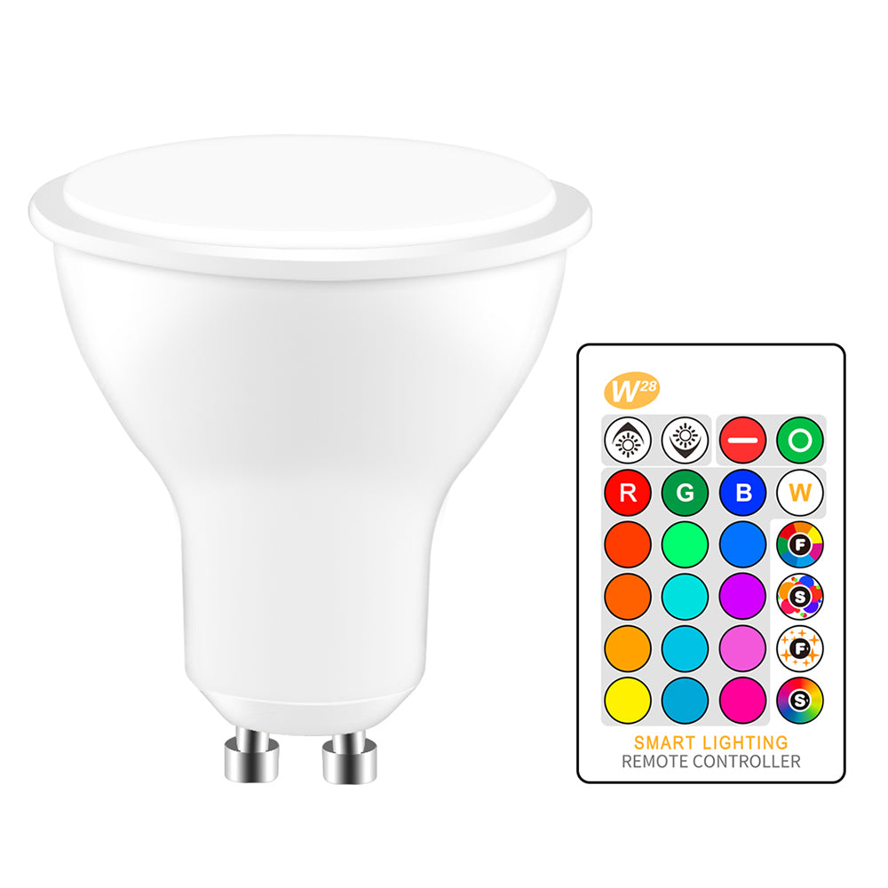 Cool White RGBW LED Bulb GU10 Color Changing - pixibowstore