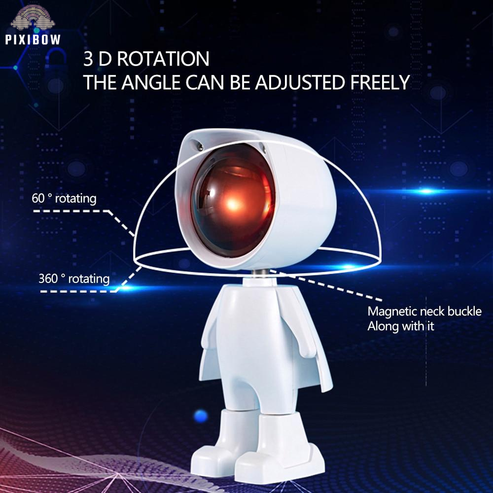 Rainbow Sunset Light Projector Lamp Atmosphere Led Night Light Romantic Cute Mood Light Projector Astronaut Robot for Home Room