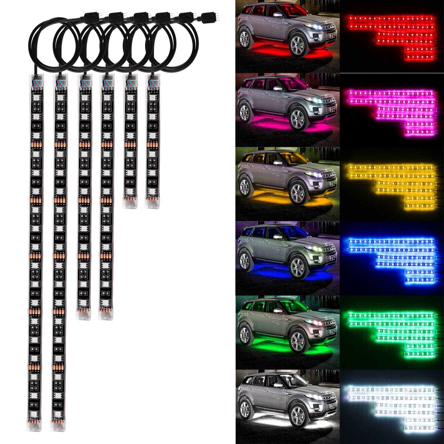 RGB Voice Control LED Car Motorcycle Glow Lights - pixibowstore