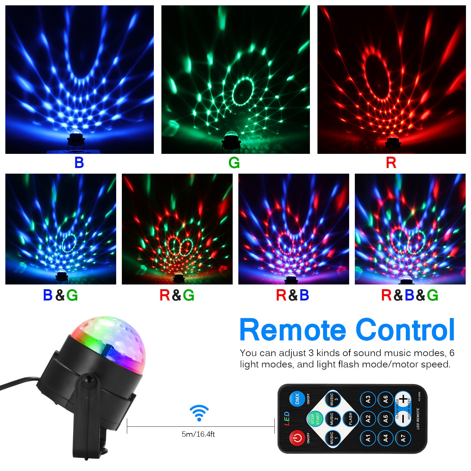 LED RGB Magic Light with Remote Control UK Plug