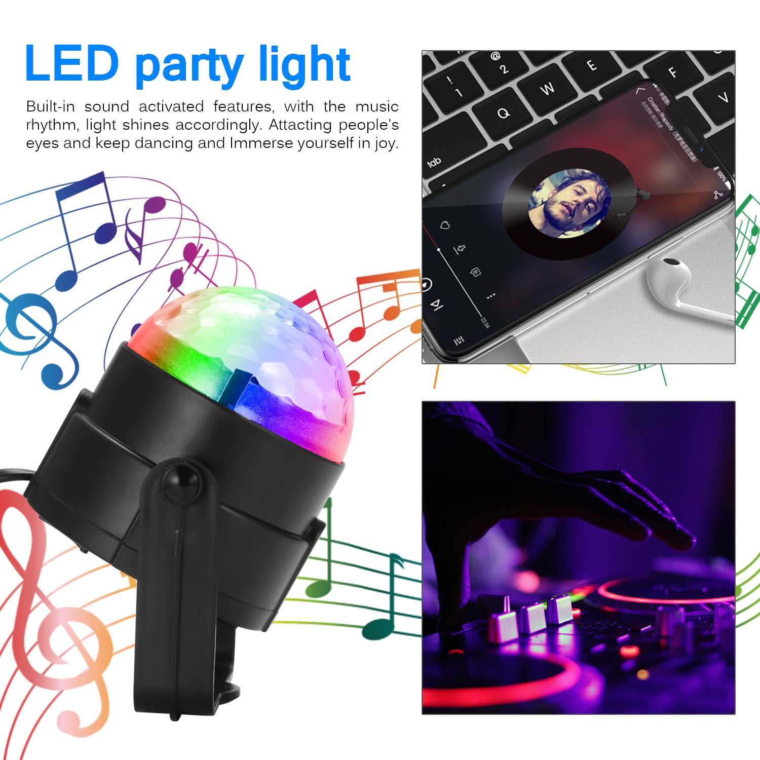 LED RGB Magic Light with Remote Control UK Plug