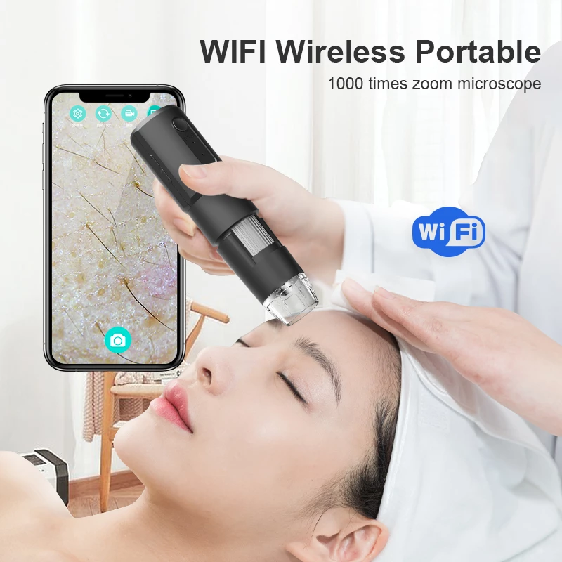 1000X Digital WIFI Microscope Portable Magnifier Camera Android IOS
