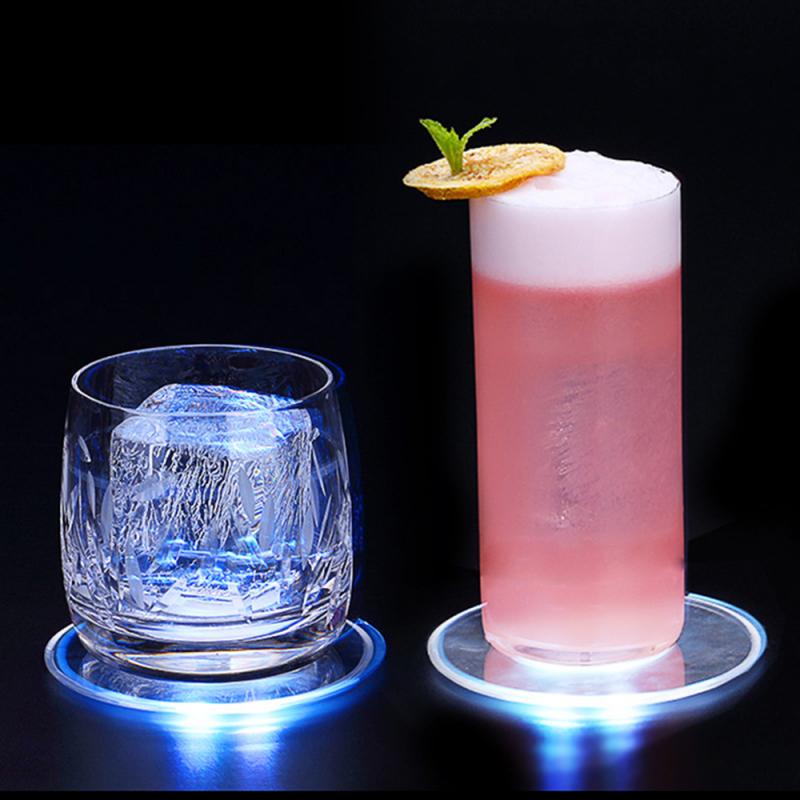 Acrylic LED Light Coaster Cocktail Flash Base - Pixibow