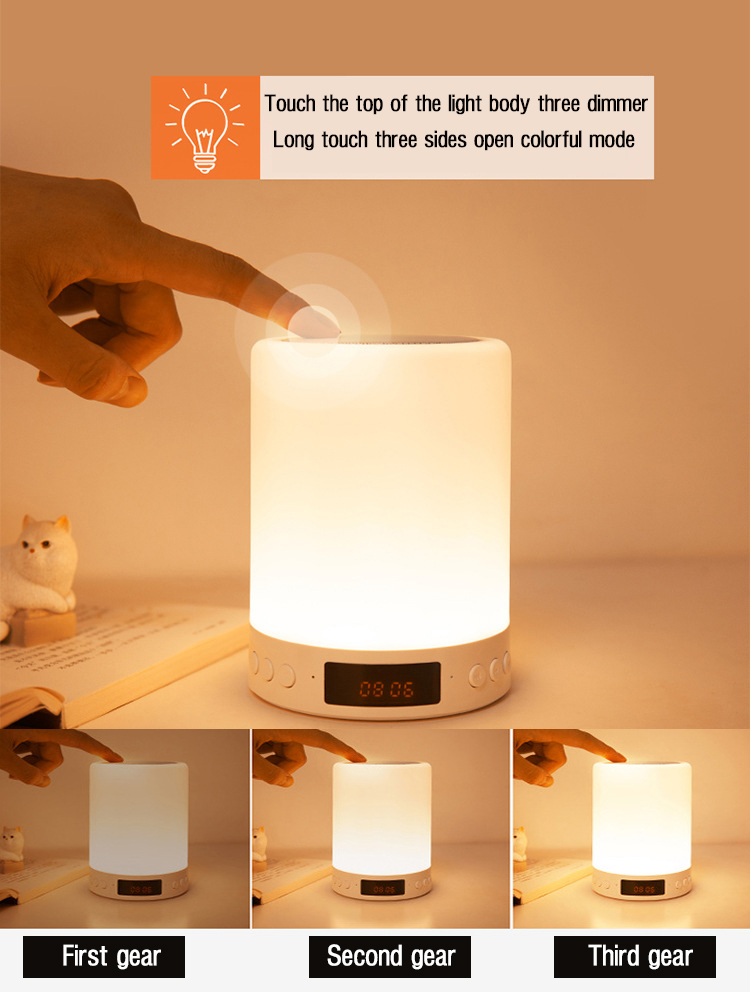 LED Touch Lamp Night Light Wireless Bluetooth Speaker